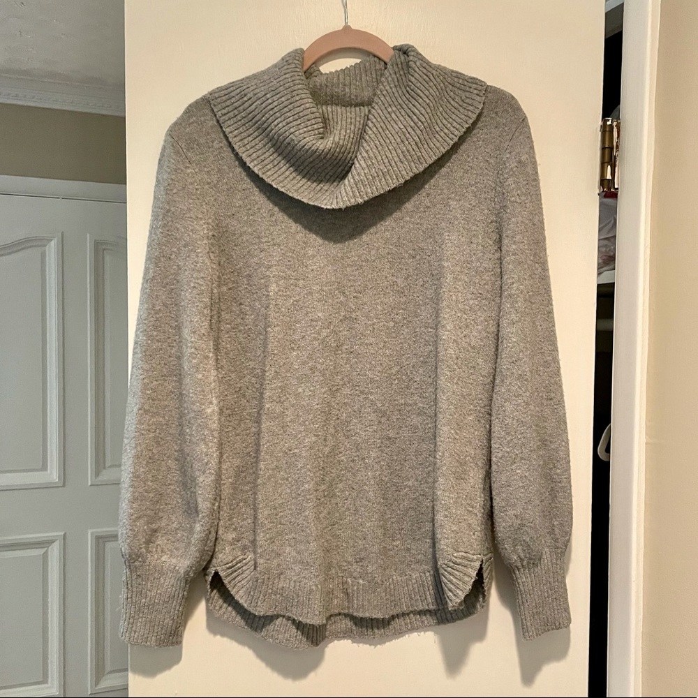 Grey cowl neck sweater